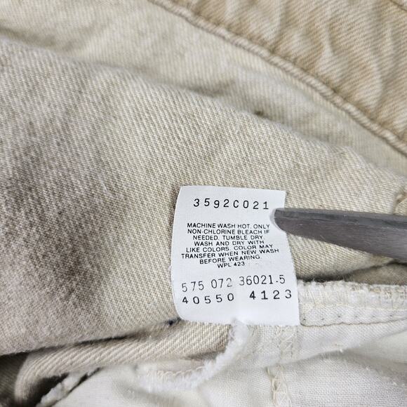Vintage Levis 550 Orange Tab Jeans Mens 35x32* Relaxed Fit Tapered 90s USA Tan - Picture 9 of 16